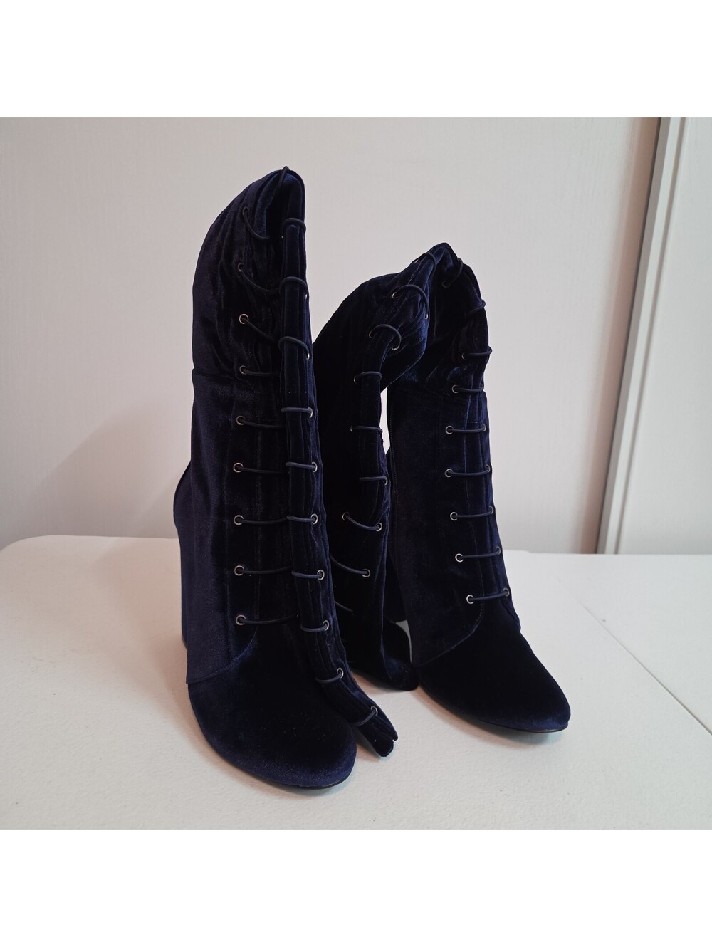 women's blue over the knee high heeled boots by Chinese Laundry size 10